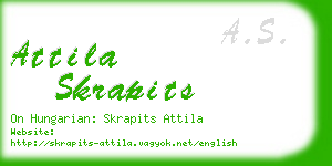 attila skrapits business card